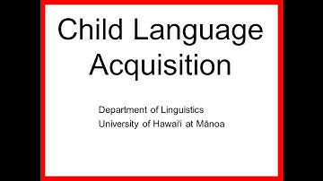 Child Language Acquisition