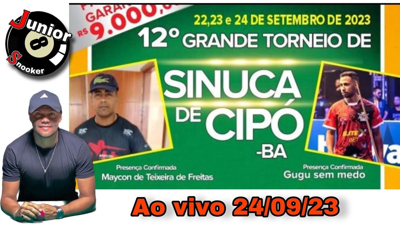 TORNEIO DE SINUCA AO VIVO EM CIPO-BA COM MAYCON DE TEIXEIRA #sinuca  #baianinho #sinucaaovivo 