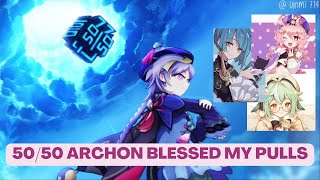 Qiqi 5050 Archon Blessed My Pulls Genshin 3.0 Ganyu Banner