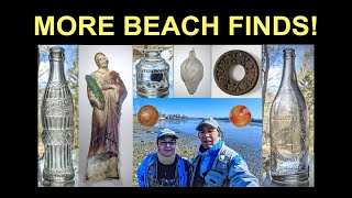 BEACH DIG / MUDLARK VINTAGE FINDS! DUMP DIGGING, BEACHCOMBING, BOTTLES & MORE! MASS RIVER PICKERS