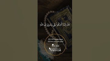 سورة يوسف من الآية 84 الى الآية 87 الشيخ علي جابر || قناة لمحات ايمانية