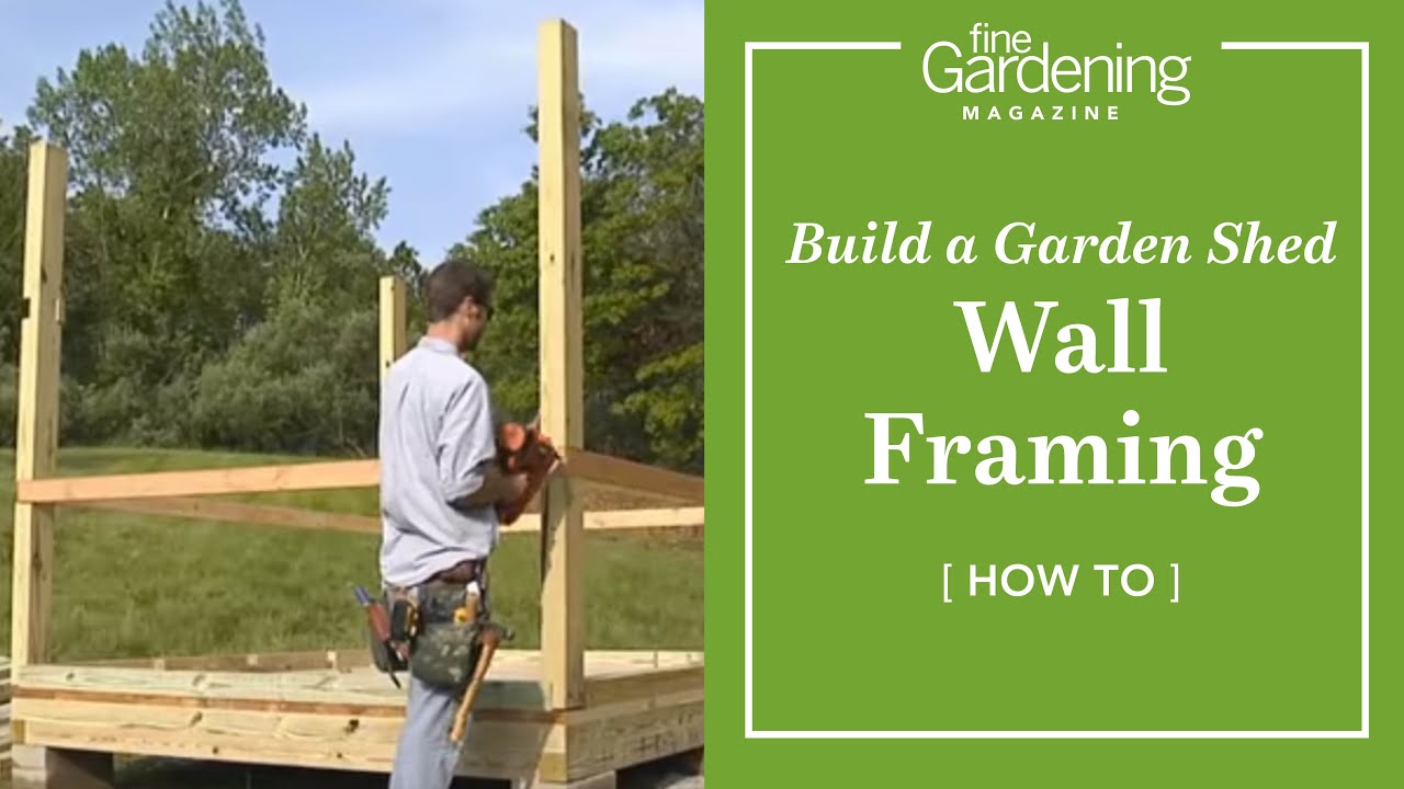 Build a Garden Shed - Wall Framing - YouTube