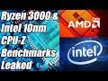 AMD Ryzen 3000 &amp; Intel Sunnycove 10nm CPU-Z Performance Leaks