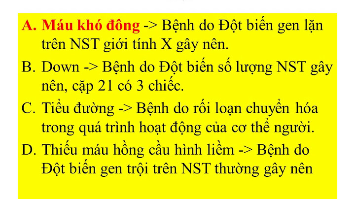 Bệnh nào sau đây ở người do gen y năm 2024