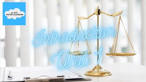 Introduction to Unit 1