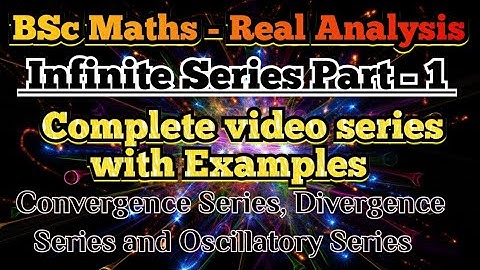 Infinite Series Part-1, Convergence and Divergence of series in Hindi #infiniteseries #convergence