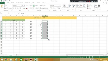 Excel การสร้างสูตรคูณ