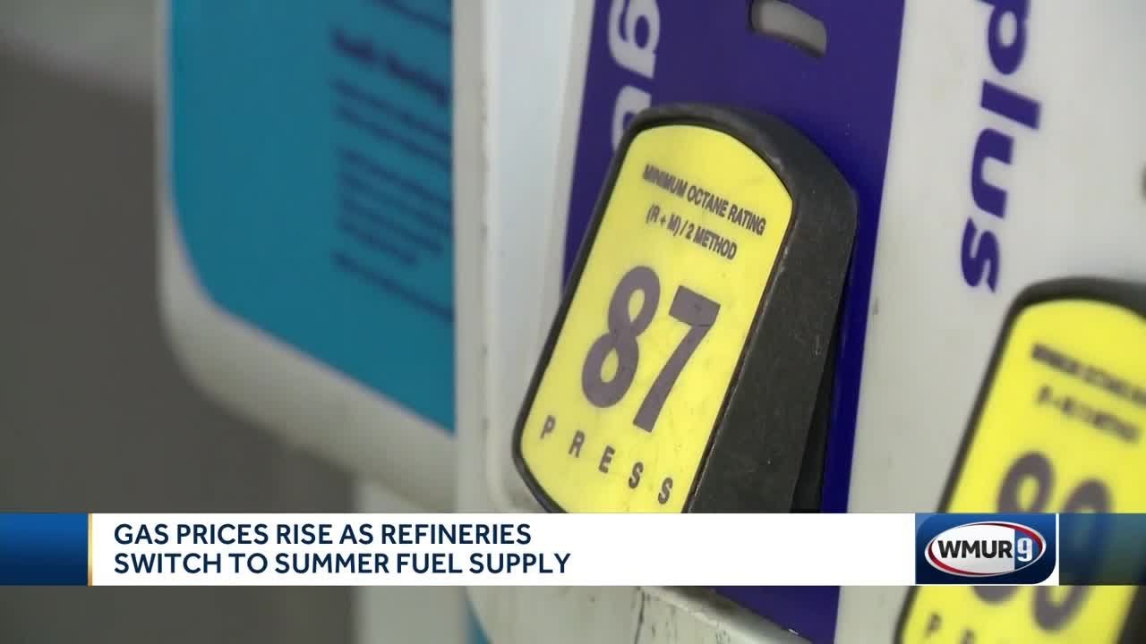 Gas prices rise as refineries switch to summer fuel supply - YouTube