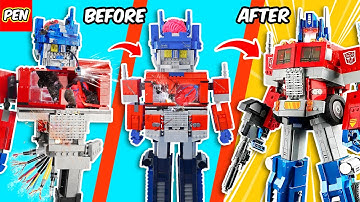 Lego Transformers: I FIXED Optimus Prime BACK from the END in LEGO! Pen Bricks