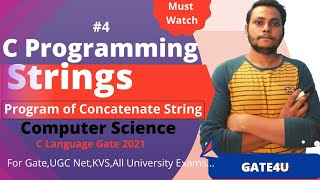 String Concatenate strcat functions in C Programming Gate Computer science Gate4u🔥🔥