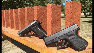 glock 26 vs bricks 9mm vs 45 acp