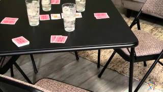 Meco Sudden Comfort 5 Piece Card Table Set - Courtyard Black - Product Review Video