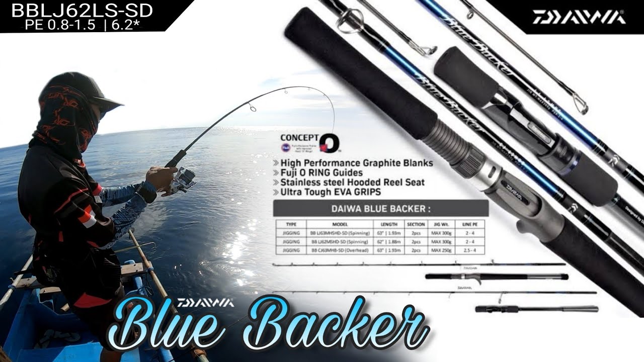 Daiwa Blue Backer LJ 62 Pe 0.8 - 1.5 | light Jigging Rods - YouTube