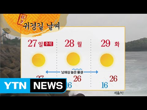 [날씨] 추석 연휴 맑고 선선...태풍은 중국으로 / YTN