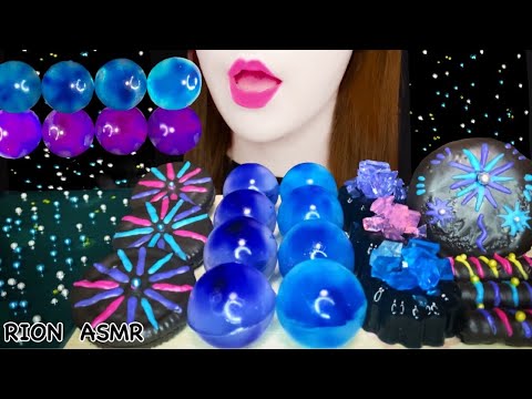 【ASMR】【咀嚼音 】FIREWORK DESSERTS 花火 JELLYBALL SHEETJELLY MUKBANG 먹방 食べる音 EATINGSOUNDS NOTALKING