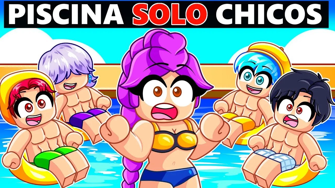 RUMI quedó ATRAPADA en una FIESTA en la PISCINA SOLO de SAJA BOYS en ROBLOX!