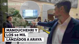 &quot;Ese billete lo que representa es la rabia de la gente&quot;: Manouchehri y los 10 mil lanzados a Araya