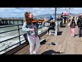 Stand by me  ben e king  santa monica pier violin street performance  holly may violin