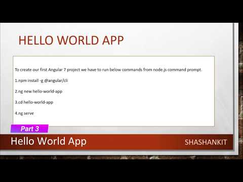 Part 3 Hello World App Angular 7 in Hindi
