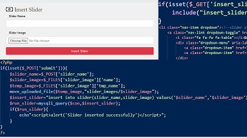 74. Create Insert Slider Page Using PHP & MySQL