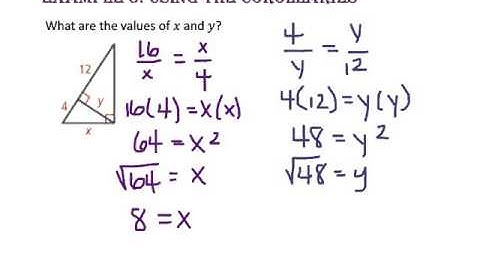 7-4:Similarity in Right Triangles