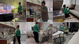 Başima Neler Geldi̇salonuma Çok Yakiştiçok Stres Yaptimmi̇safi̇r Sonrasi Ev Temi̇zli̇ği̇temi̇zli̇k Vlog