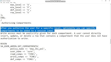Configure Label based Security with Oralce 19c