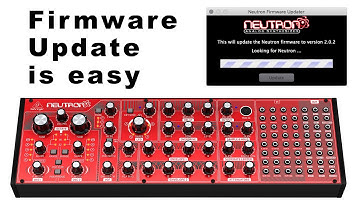 How to update firmware on Behringer Neutron. Tutorial