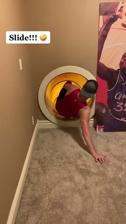 secret room with slide  #slide #hiddenroom #secretroom