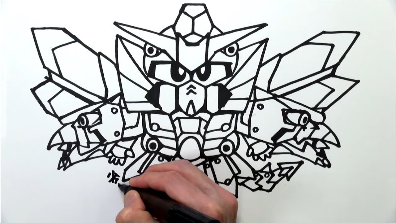 騎士ガンダム編 横井孝二画伯 Sdガンダムのキャラクターを描こう Youtube