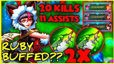 RUBY BUFFED?? 20 KILLS 11 ASSISTS - 2X BLADE OF DESPAIR | RUBY BEST BUILD 2021 | MOBILE LEGENDS