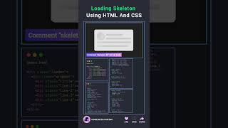 Details 💀 Smooth Loading Skeleton Animation Using HTML & CSS  😎 💻 #htmlcss #programming #animation #linux Update