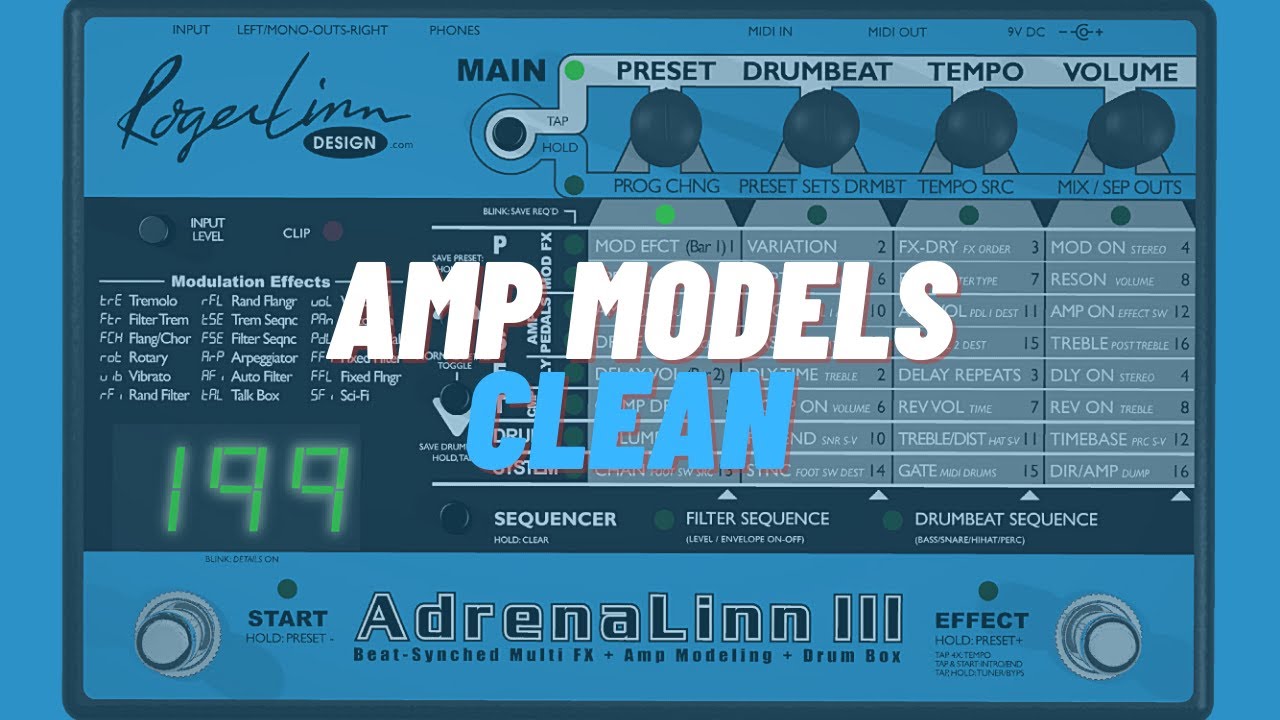 Adrenalinn III - Amp Models | Clean 🎧 (Complete Test) 🎧 - YouTube