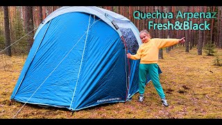 Quechua Arpenaz Family 4.1 Fresh&Black Подробный обзор палатки