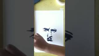Messi Stencil Art Drawing