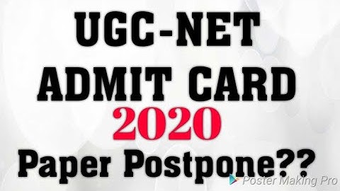 UGC-NET ADMIT CARD 2020