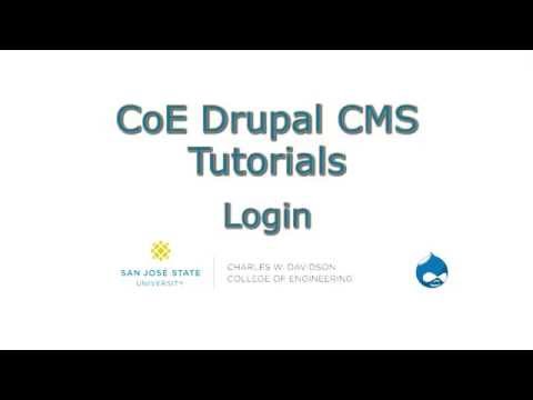 SJSU CoE Drupal Tutorial - Login