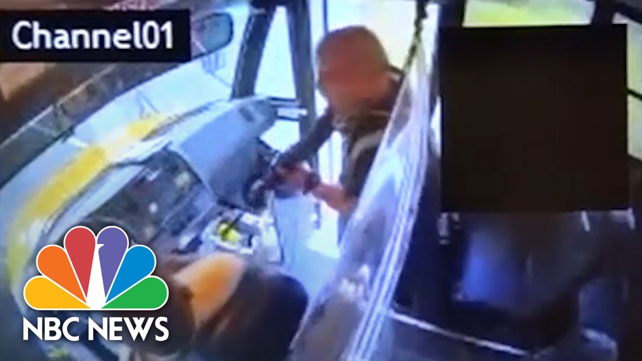 Video Shows Moment School Bus Hijacked By Armed Man | NBC News