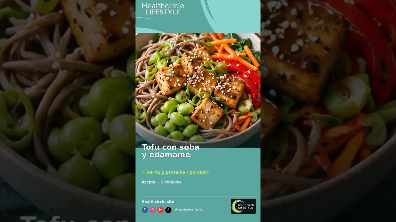 Tofu con soba y edamame | Receta saludable