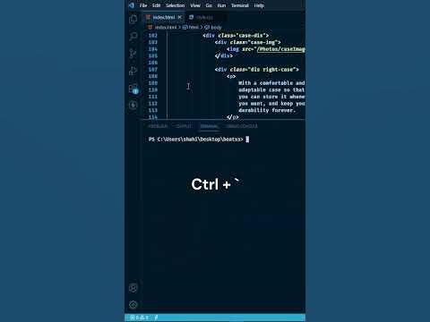 how to open terminal in vs code shortcuts | visual studio code - YouTube