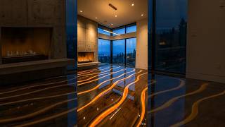 This Glowing River Floor Looks Unreal 🤯 Luxury Epoxy Transformation #shorts #homedecor  #epoxy