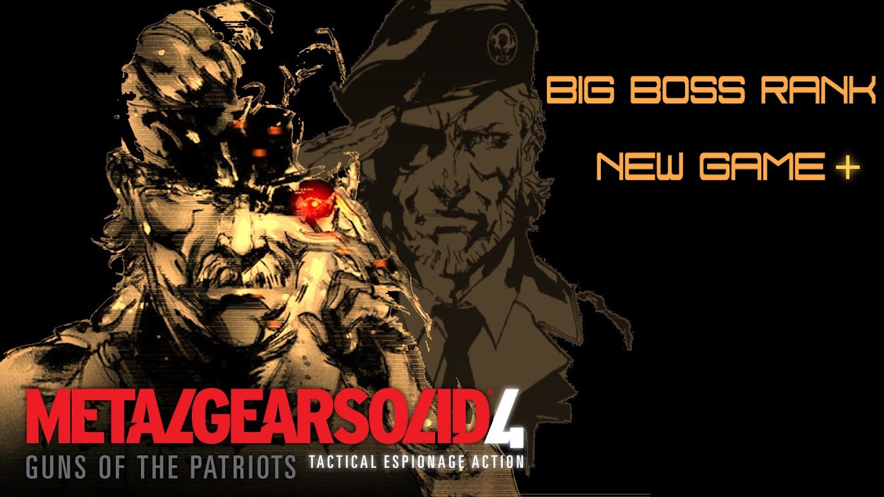 Metal Gear Solid 4 - New Game+ Big Boss Rank Run - YouTube