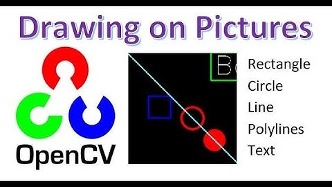 OpenCV drawing on pictures (rectangle, circle, line, polylines, text)