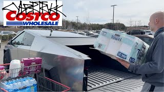 CYBERTRUCK Costco RUN - Huge Bed and Reactions