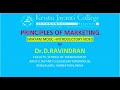 "CONTEMPORARY MARKETING" -COURSE OVERVIEW Dr.D.RAVINDRAN