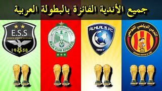 جميع الفرق الفائزة بكأس العرب للأندية الأبطال من 1982 إلى 2020 _ Arab Club Champions Cup