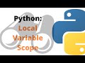 How Local Variable Scope Works In Python.