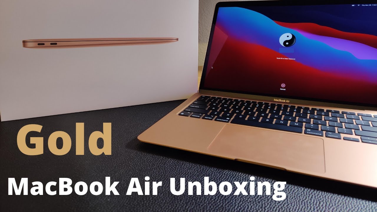 2020 M1 Gold MacBook Air Unboxing!