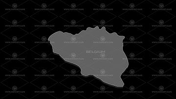 Belgium animated map with alpha channel.