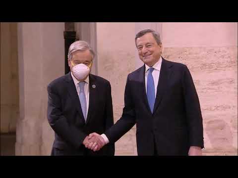 G20, il Presidente Draghi incontra il Segretario Generale delle Nazioni Unite